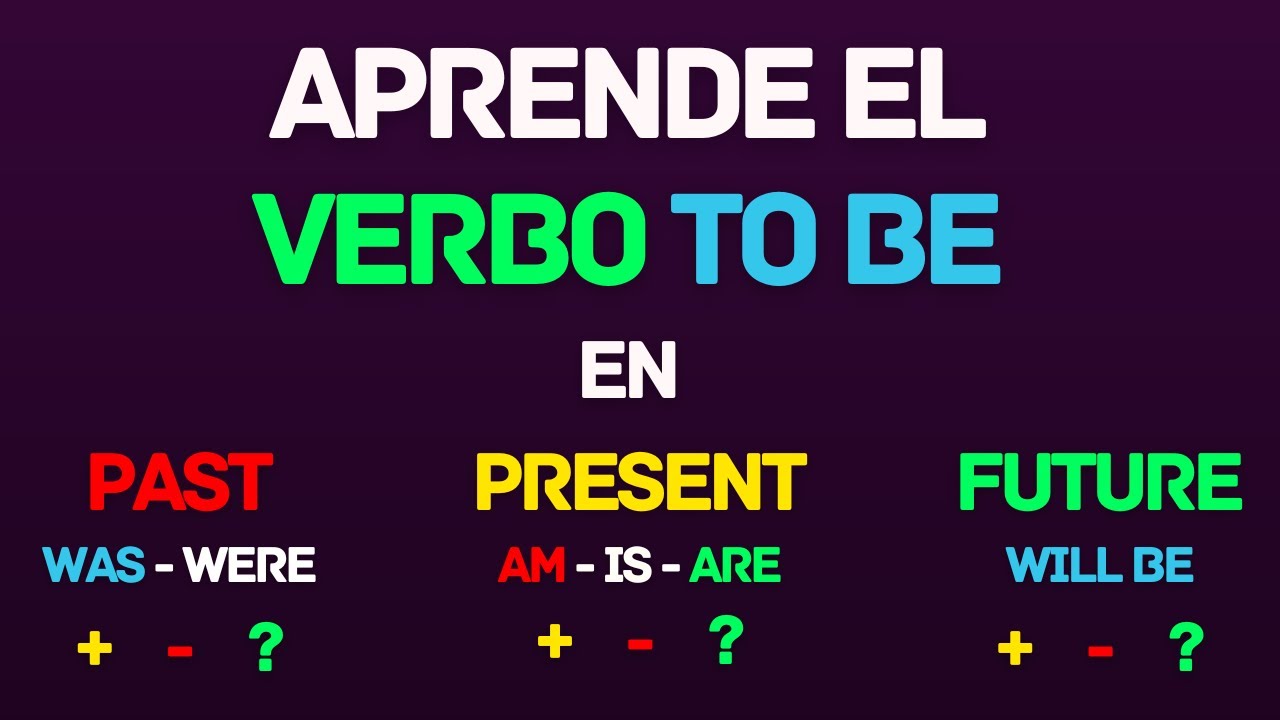 Aprende el verbo To Be en inglés en Pasado, Presente y Futuro (Was-Were) (Am-Is-Are)  (Will be)