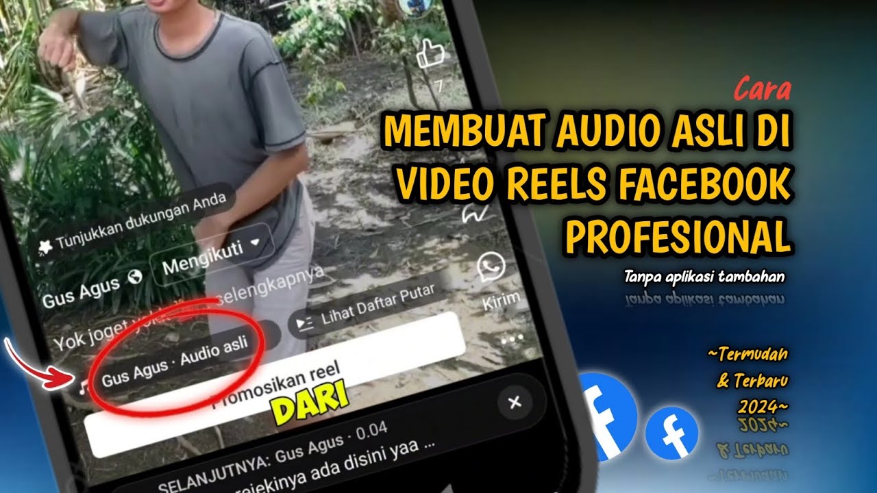 Gampang Banget❗Cara Membuat Audio Asli Di Video Reels Facebook Profesional