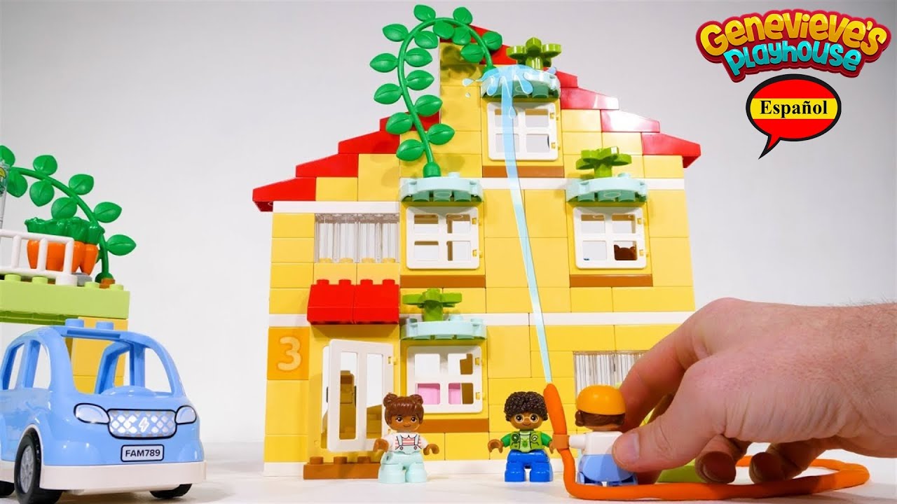 &iexcl;Casa Lego Duplo para ni&ntilde;os! Aprenda palabras comunes con juguetes de bloques de construcci&oacute;n =)