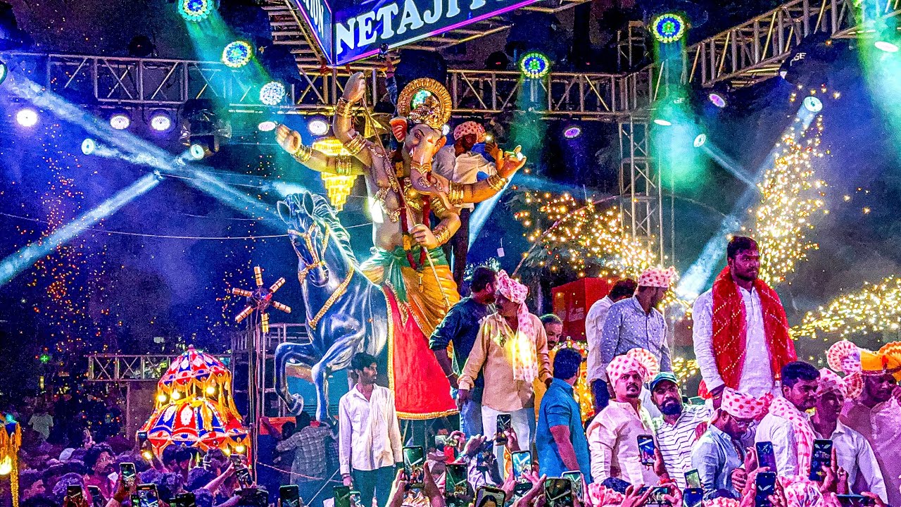 Warasiguda Ganesh Aagman 2024 | Netaji Friends Association Ganesh Grand Welcome | Ganesh Aagman 2024