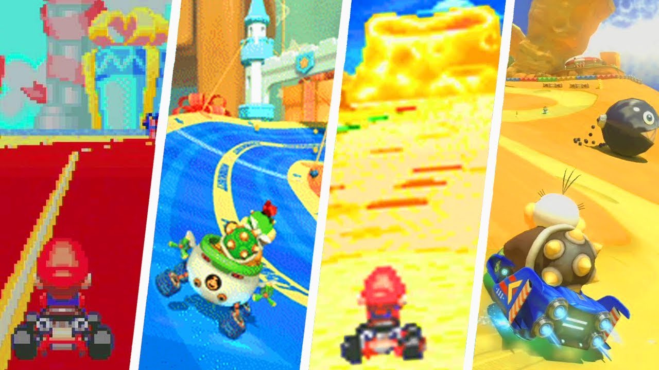 Evolution of Mario Kart Game Boy Advance Retro Tracks (2001 - 2018)