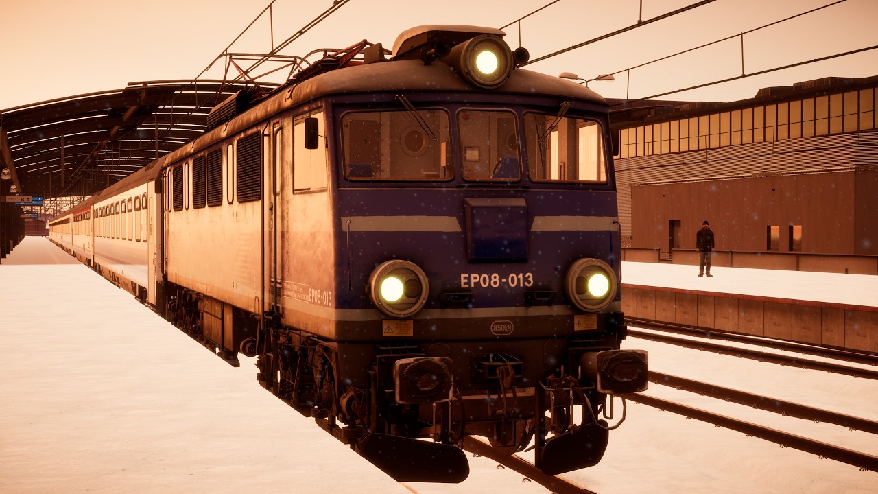 SimRail / Зимняя поезда Katowice - Wloszczowa Polnoc