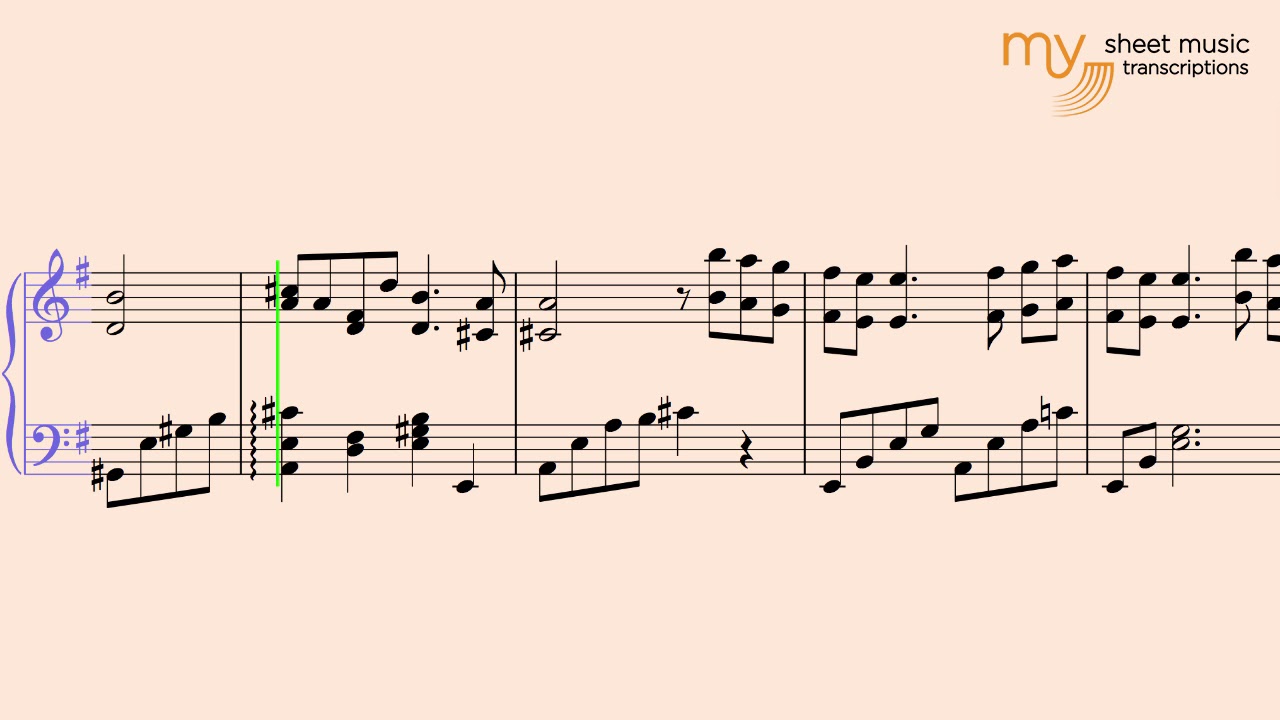 Rias Gremory theme - Piano Sheet Music Transcription