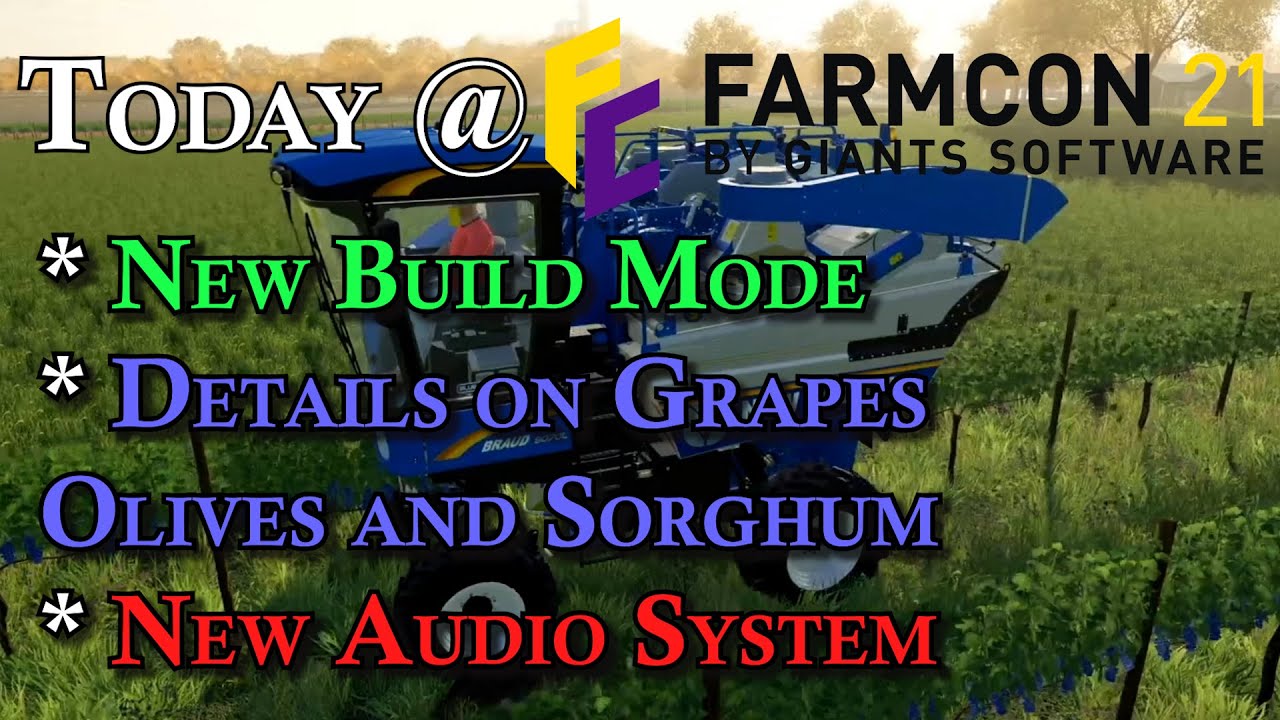 Farming Simulator 22 🤩 FarmCon 21🤩 Day 3 New Build Mode 🤩 New Crops 🤩 New Sounds