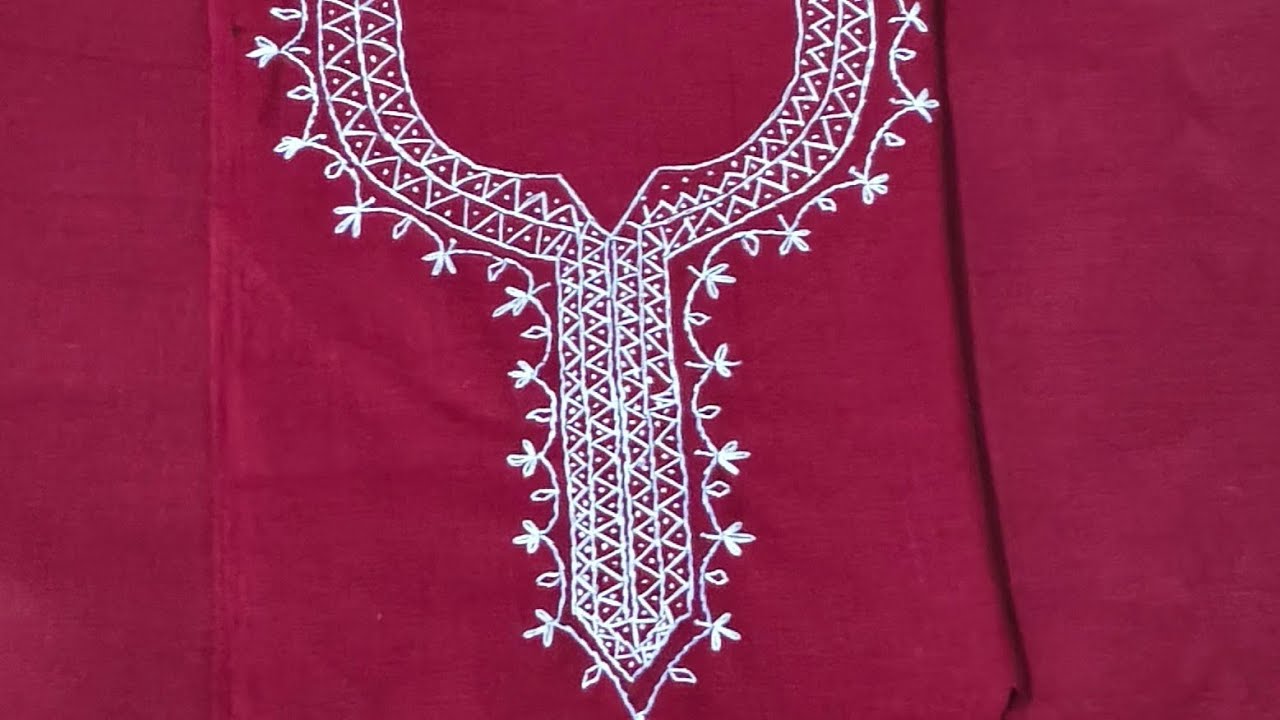 Neck embroidery design