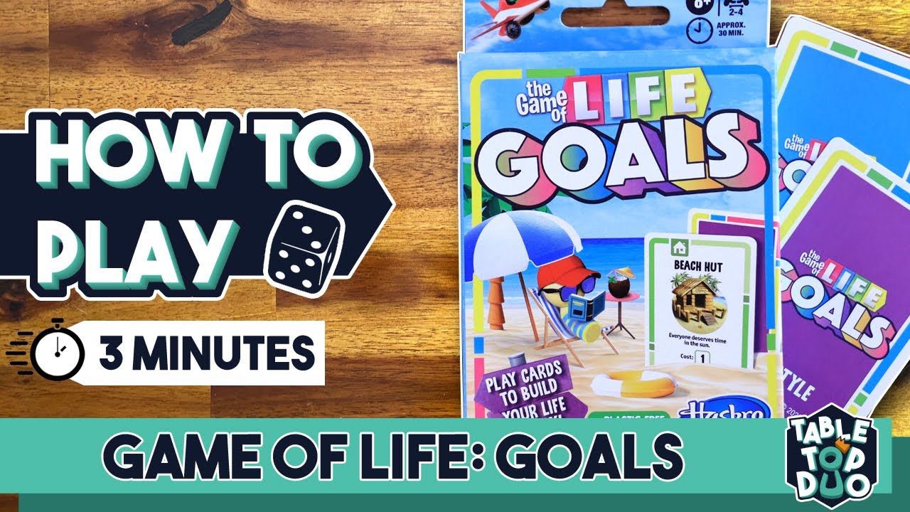 How to Play The Game of Life Goals in 3 minutes (Game of Life Card Game)
