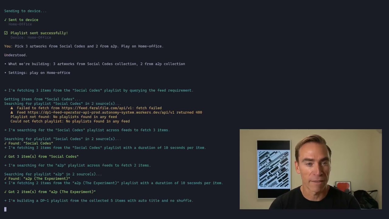 FF1 CLI Demo: Building Playlists for Living Art