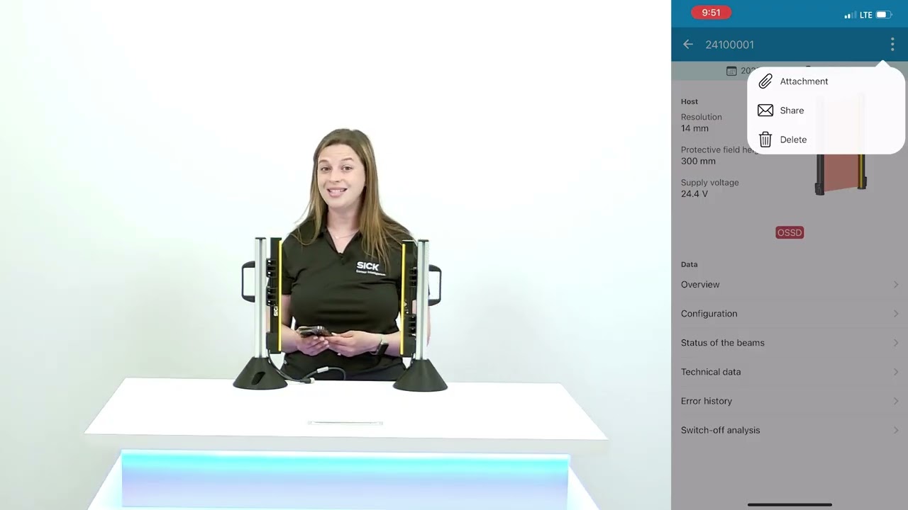 SICK Safety Assistant App with the deTec4