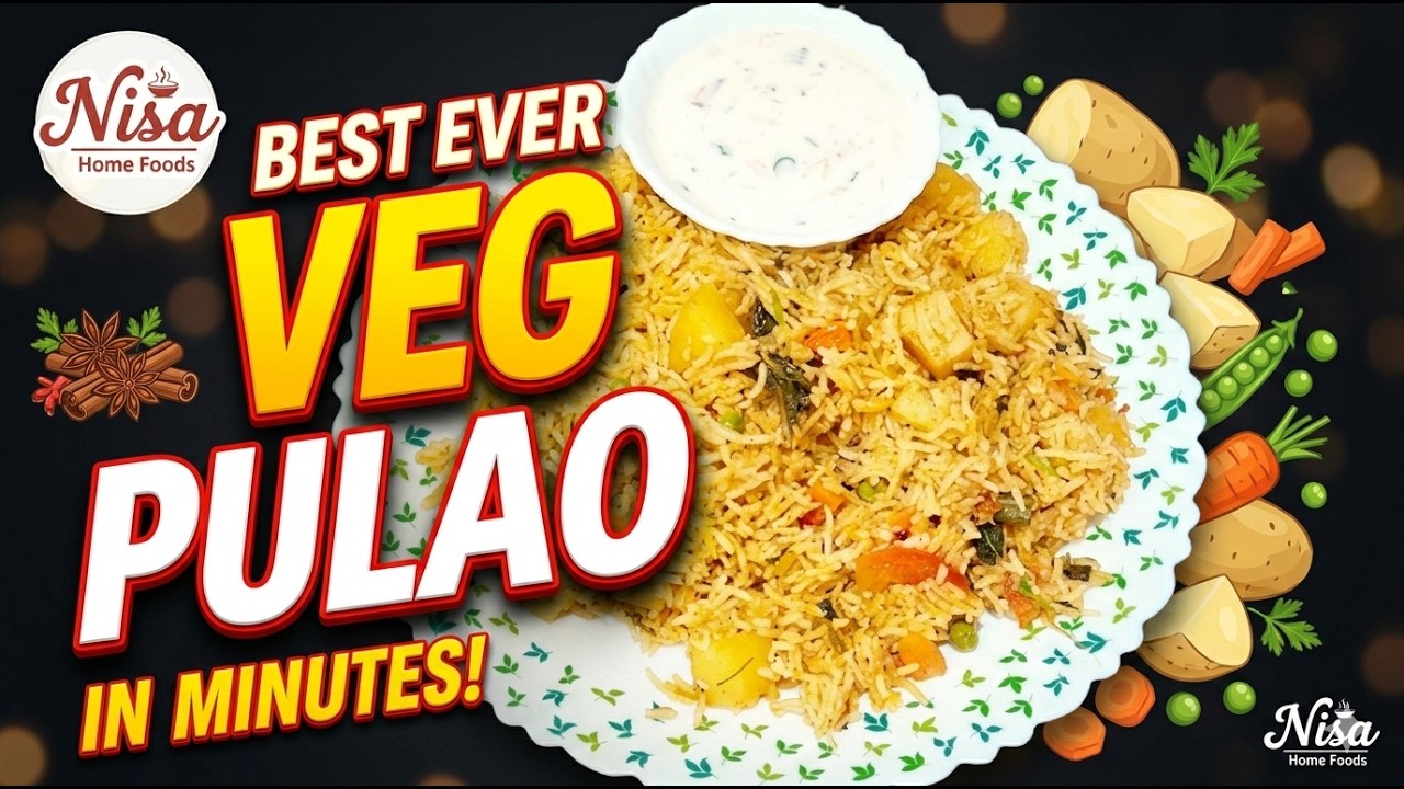 Veg పులావ్ ఇలా చేస్తే టేస్ట్ అదిరిపోద్ది||Simple & Quick Veg Pulao Recipe by Nisa Home Foods