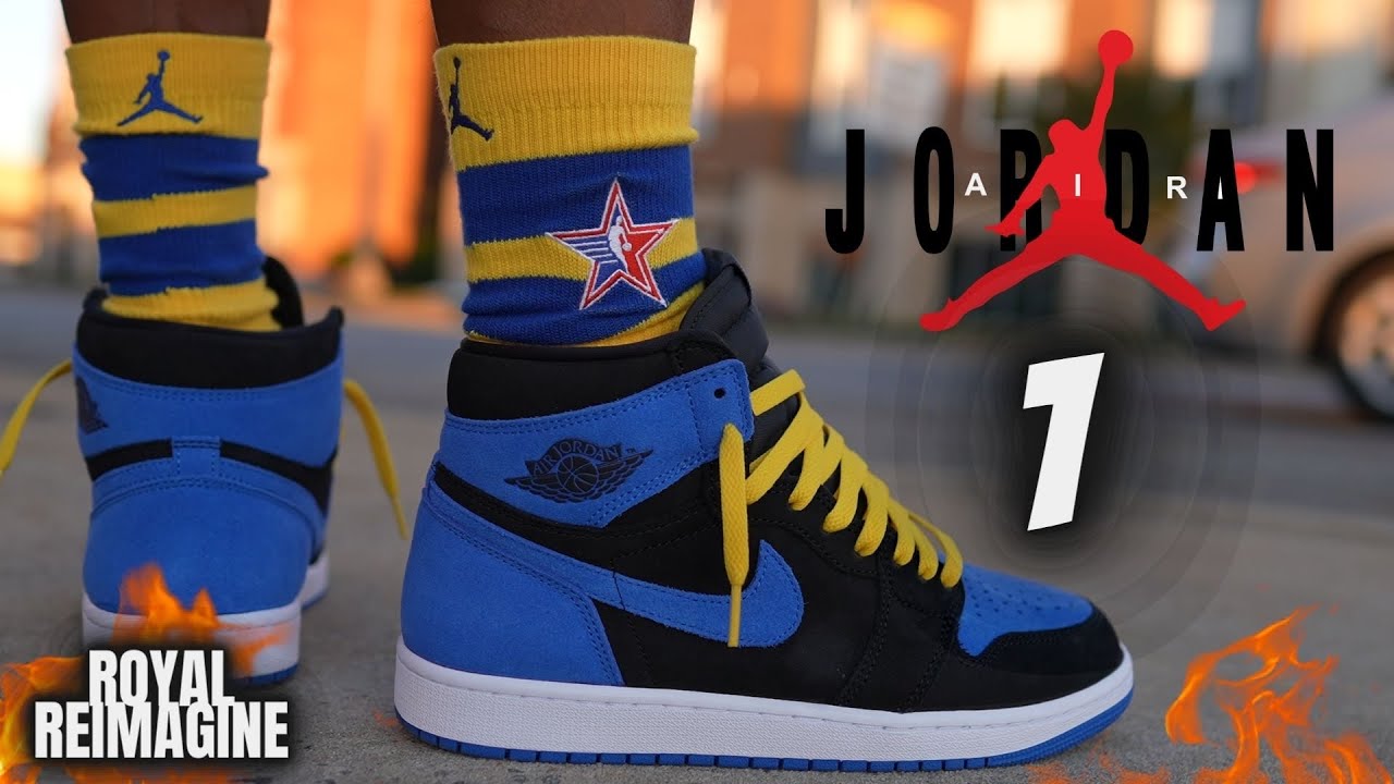 JORDAN 1 ROYAL REIMAGINED DETAILED REVIEW & ON FEET W LACE SWAPS!!