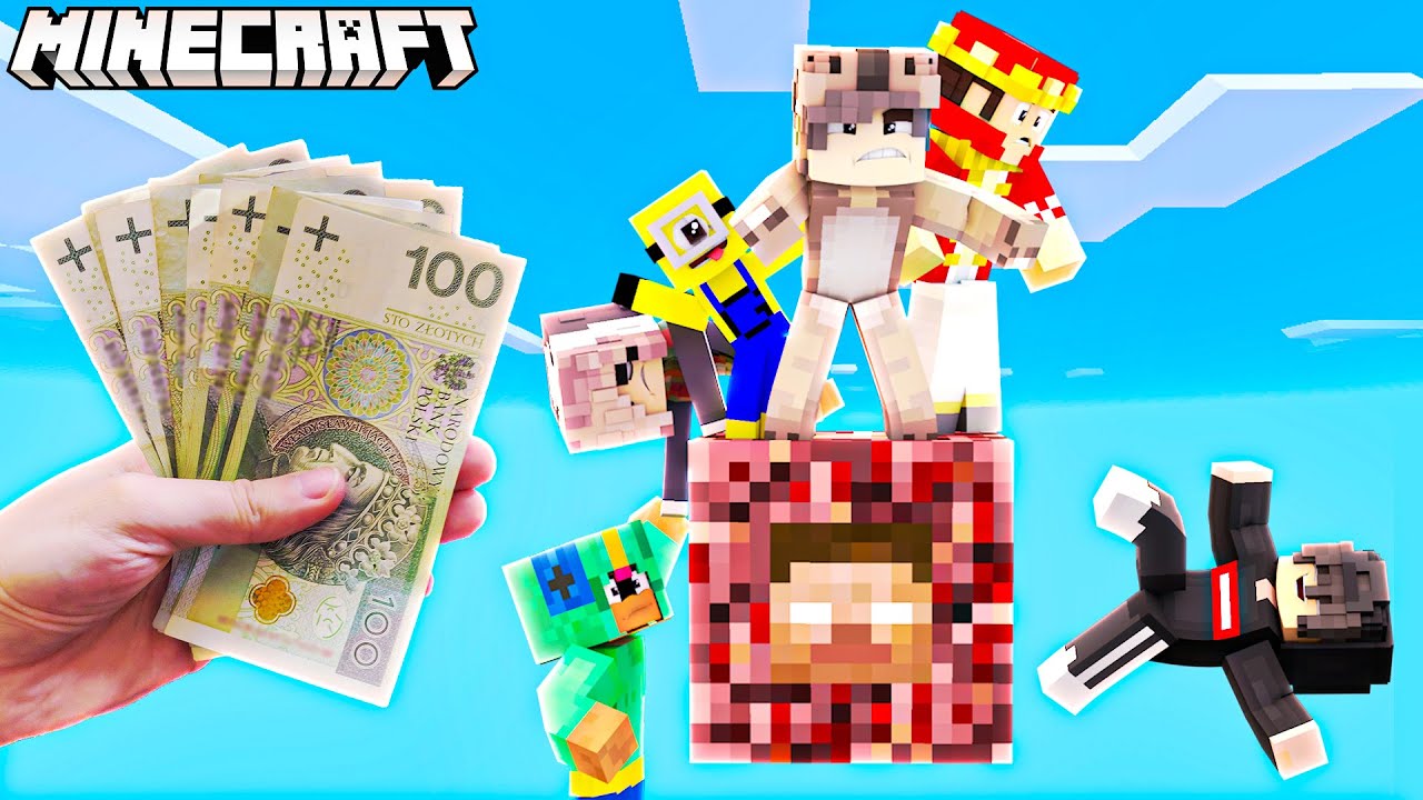 KTO OSTATNI ZOSTANIE NA BLOKU HEROBRINE WYGRYWA 1000 ZŁOTYCH - MINECRAFT