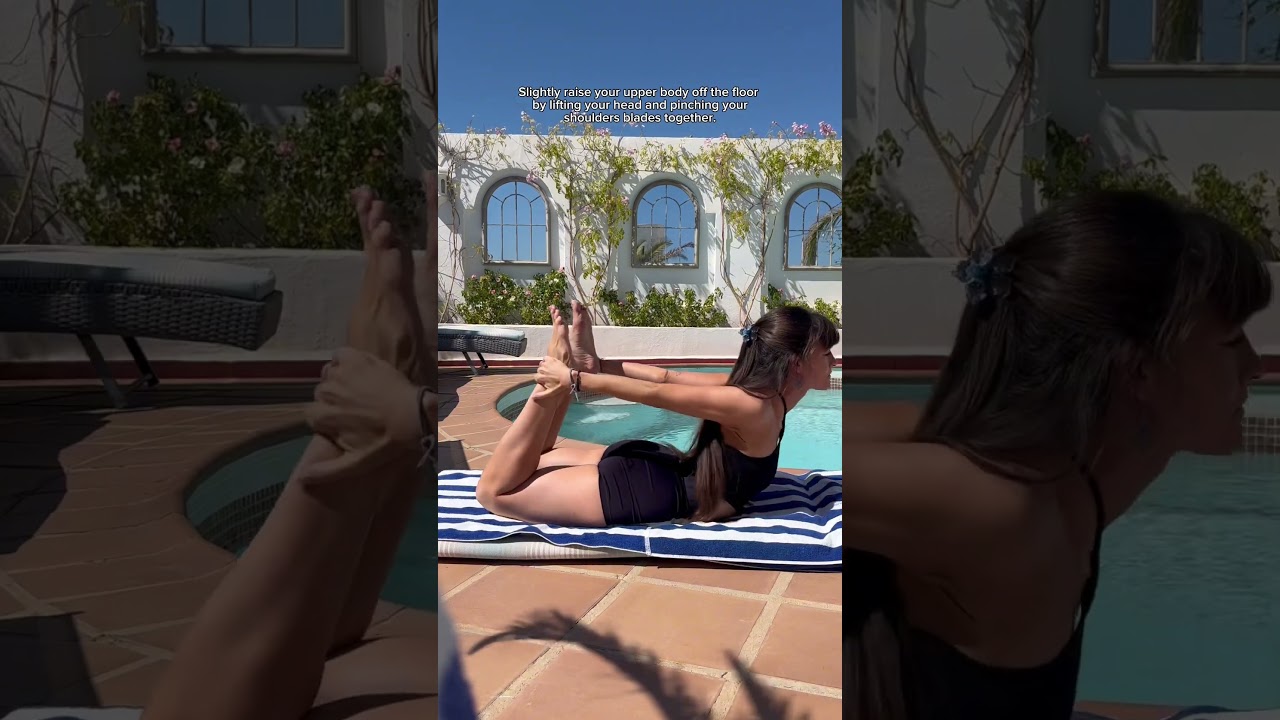 How to Bow Pose - Yoga with Natalia #yoga #bowpose #yogawithnatalia