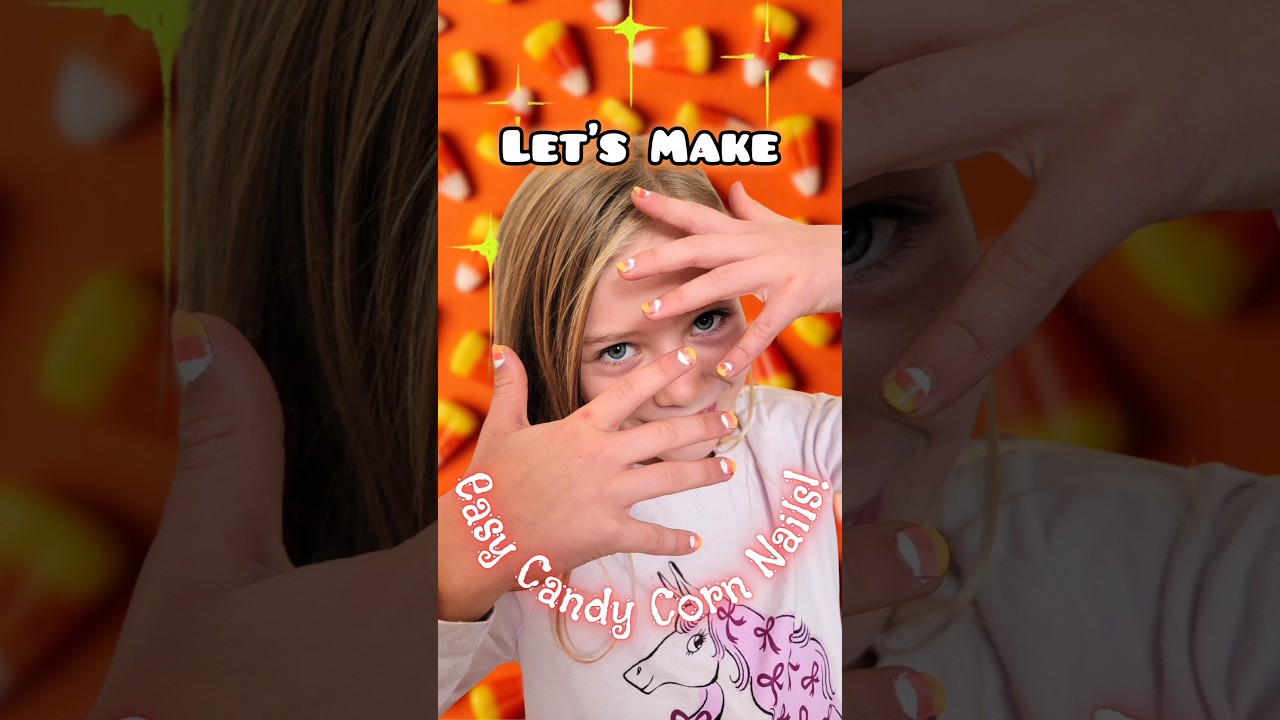 🍬 Candy Corn Nails! | Halloween Nail Art Hacks | DIY Halloween Nails for Kids | Nail Art Tricks 🎃