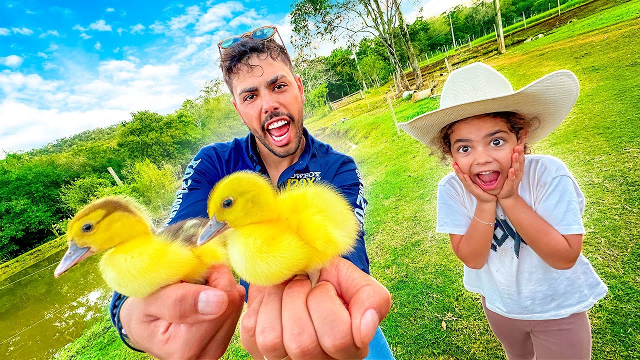 REALIZEI O SONHO DA MINHA FILHA * os novos mascotes da fazenda *