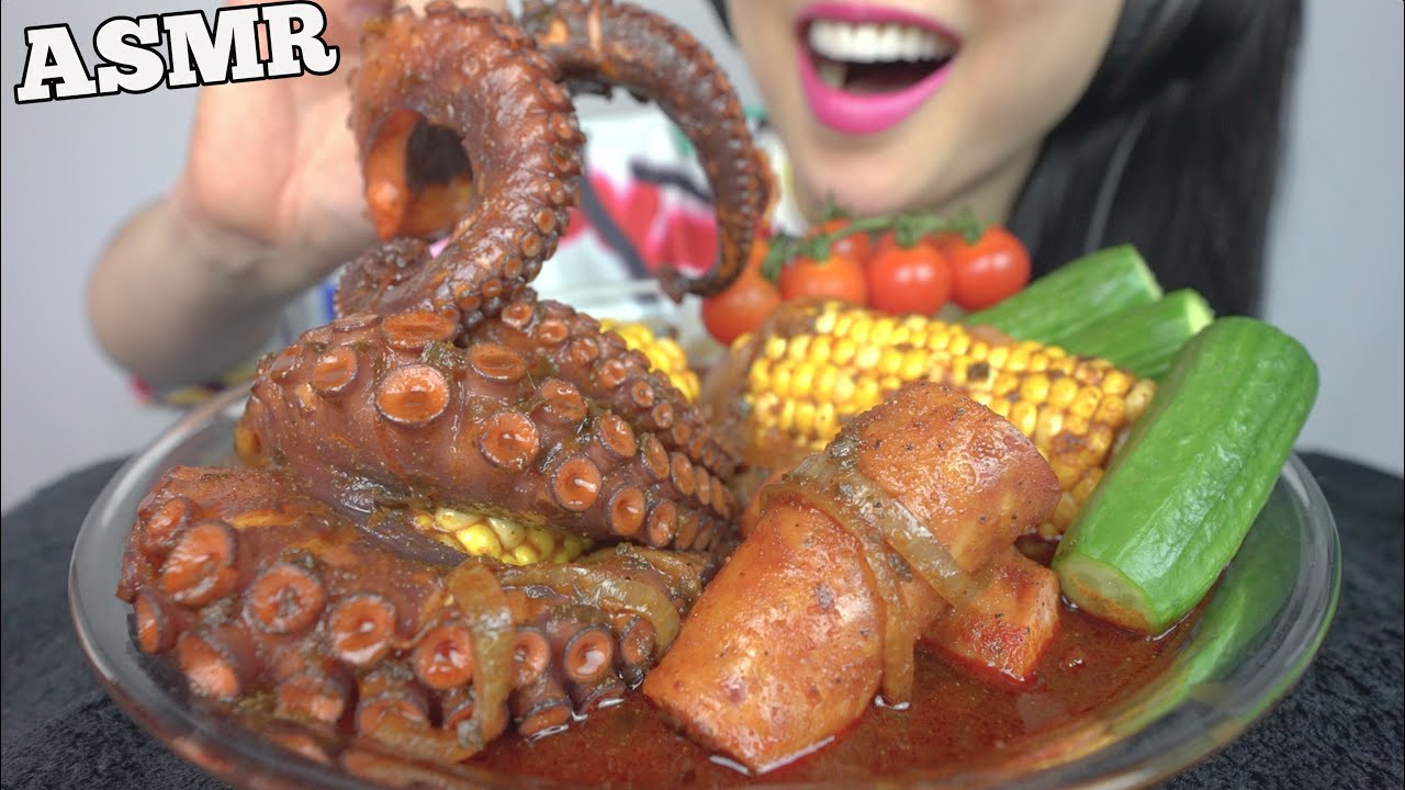 ASMR OCTOPUS BOIL *COOKING (EATING SOUNDS) NO TALKING | SAS-ASMR