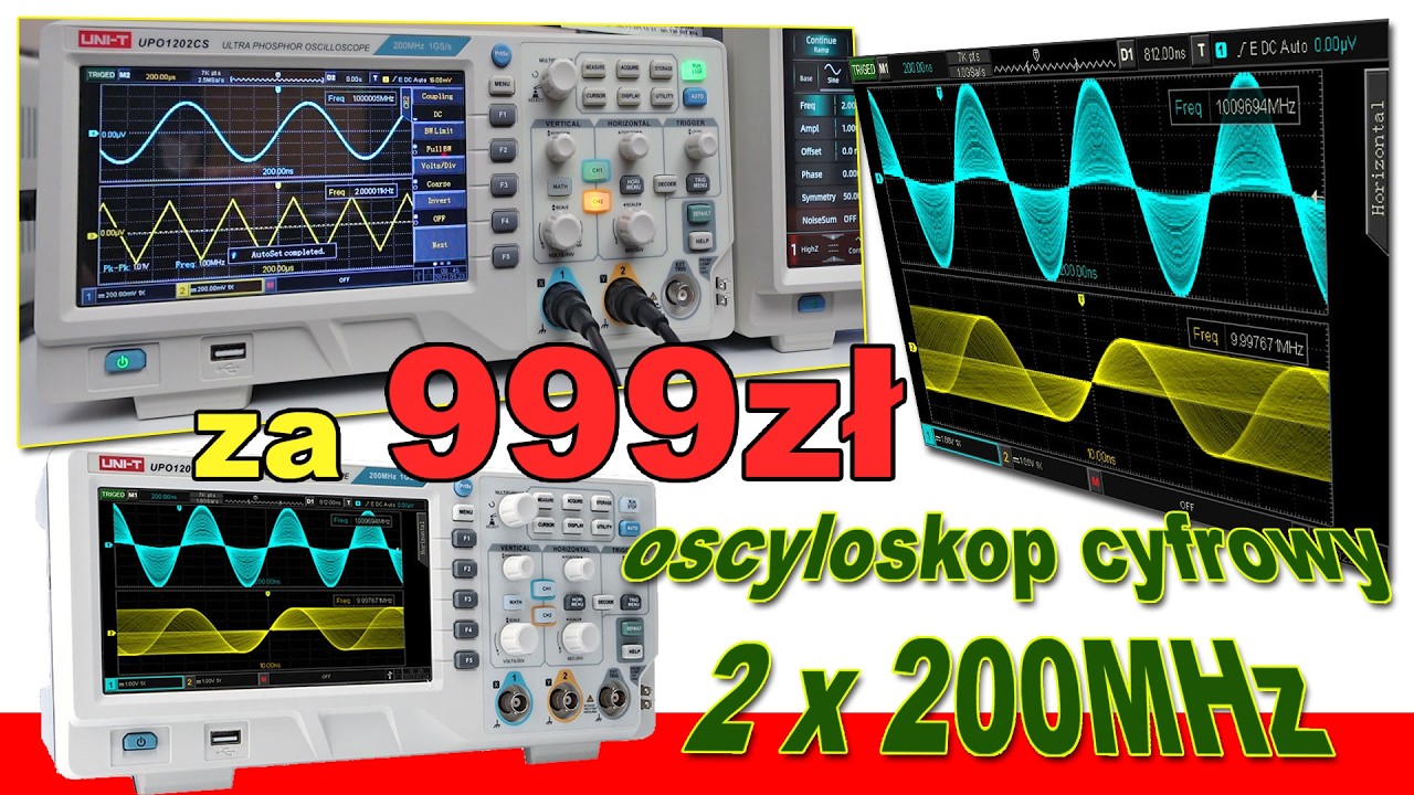 Oscyloskop dwukanałowy 200MHZ za🎉999zł🎉na prezent dla elektronika Ultra Phosphor
