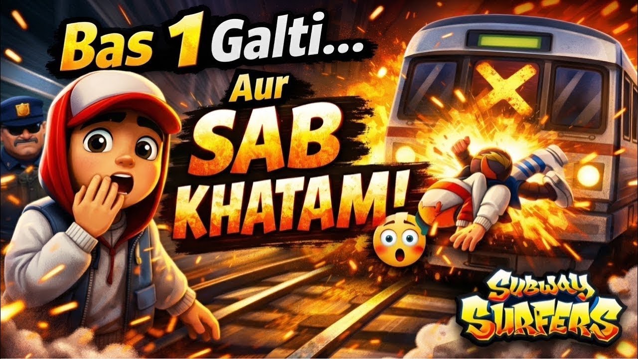 🚨Bas 1 Galti Aur Sab Khatam 😳Subway surfers🔥 #subwaysurfers #subway #SubwaySurfersLive #shortsfeed