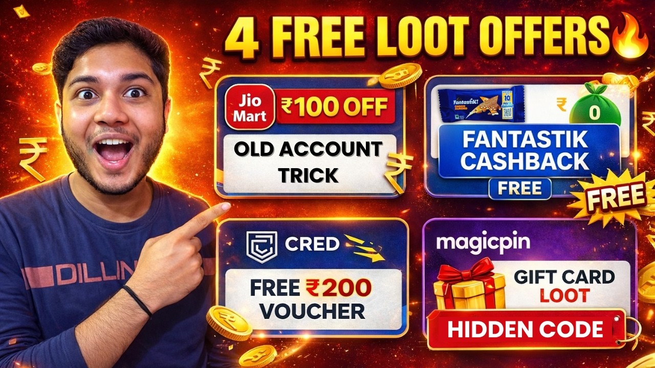 JioMart ₹100 Off Trick 😱 | Paytm Fantastik Offer | Cred TataCliq Free Shopping | Magicpin Loot