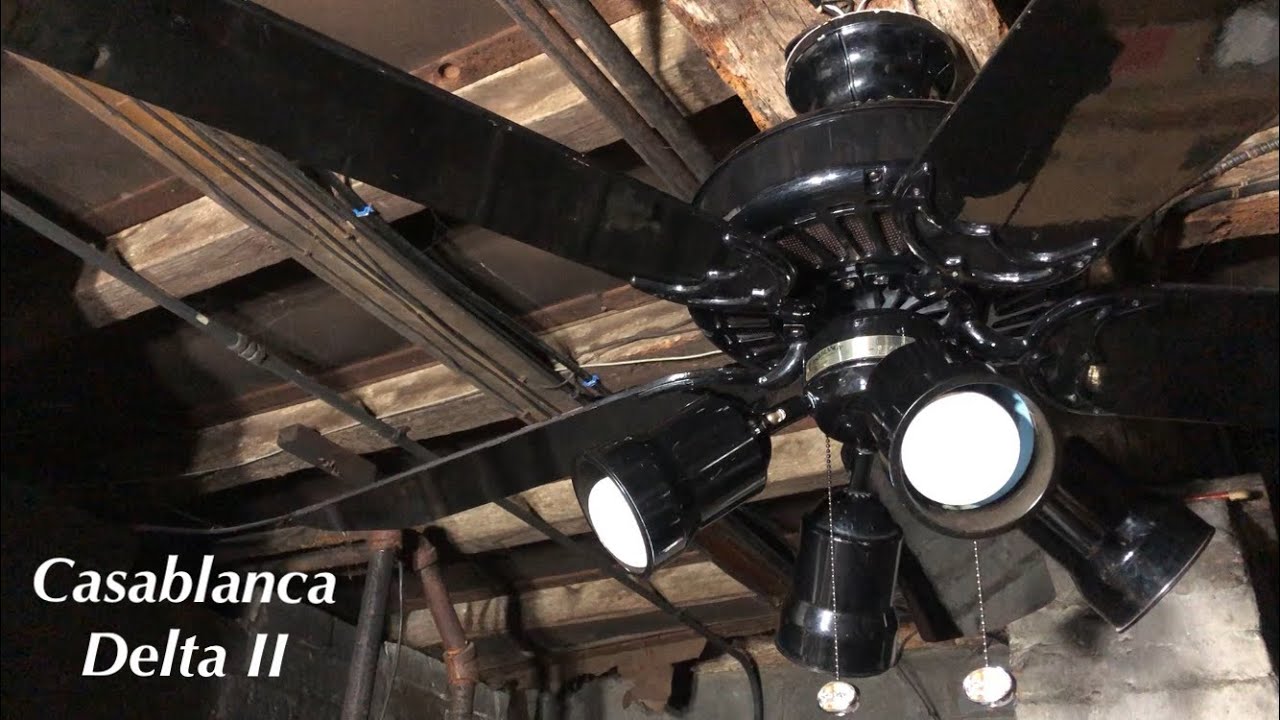 Casablanca Delta II Ceiling Fan 50” (Gloss Black)(5 Blade)(K4B)(iMovie Edition )