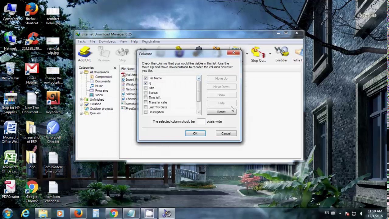 How to change idm icon and hide idm list