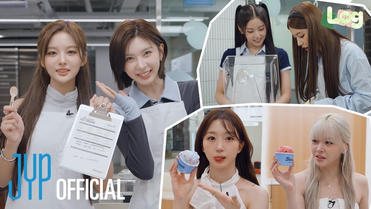 NMIXX만의 아이스크림을 만들어볼까요🍦 | 벤슨 크리머리 서울 매장 방문기, 벤슨 블루 발렌타인 플레이버 | MIXX Log