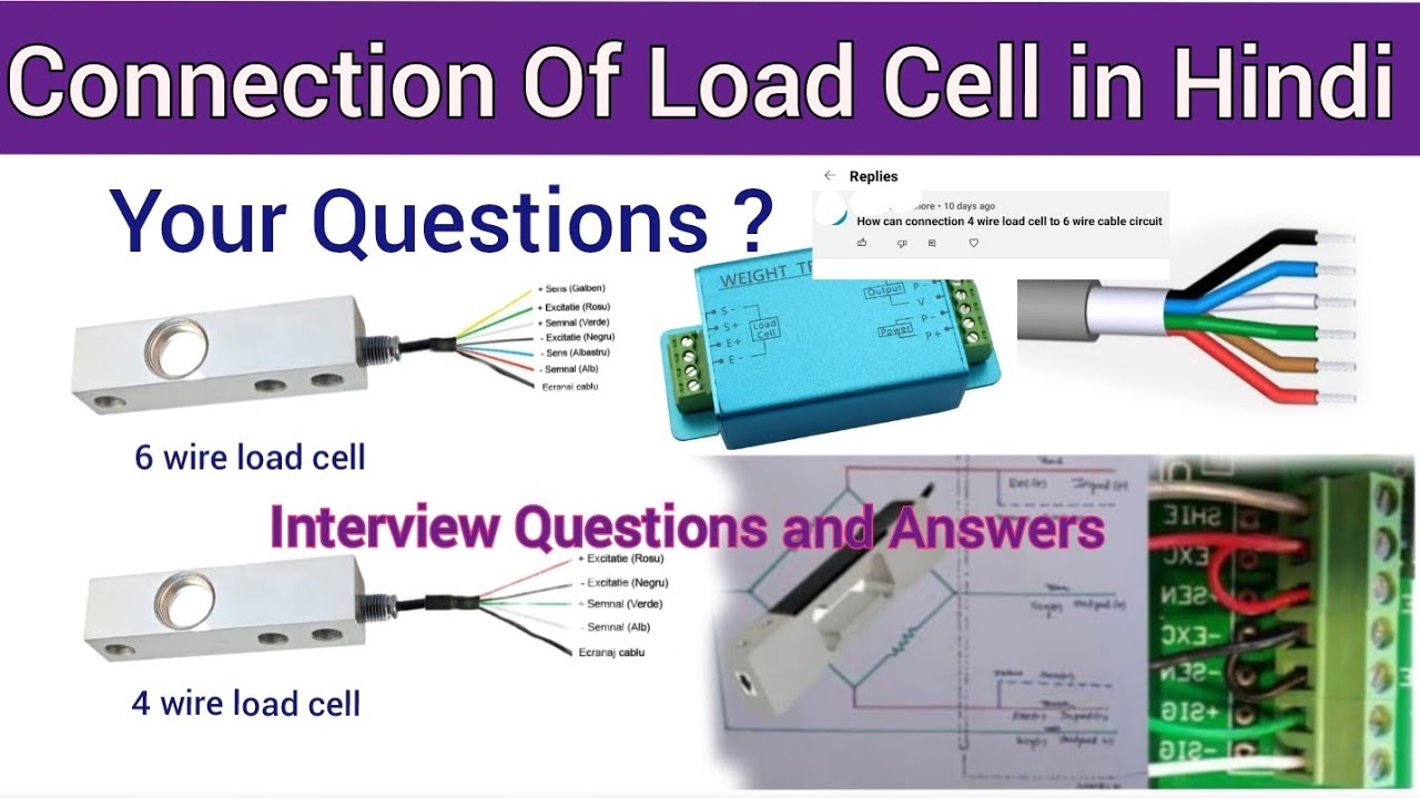 load cell | connection Of Load Cell | how do i connect a 4 wire load cell to a 6 wire connector