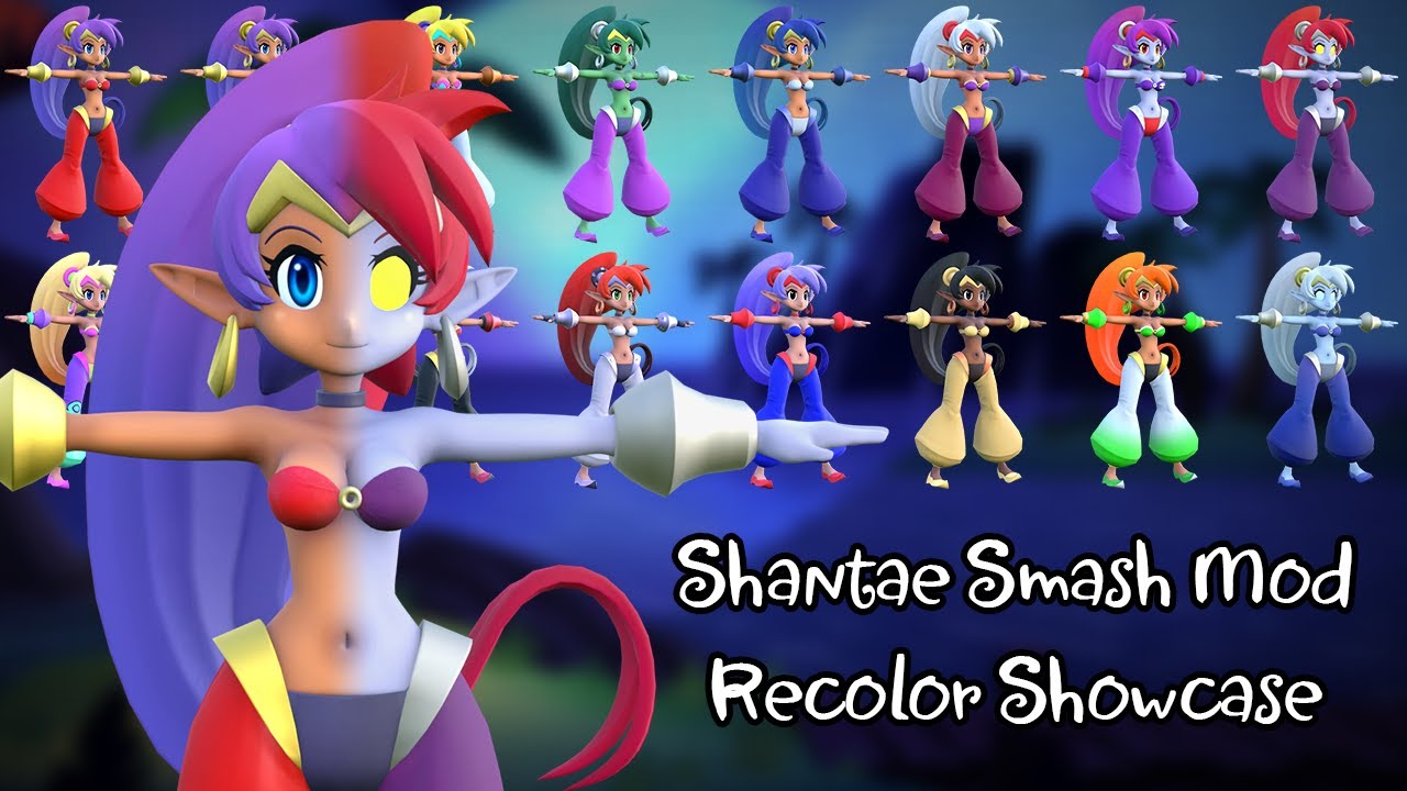 Super Smash Bros. Ultimate Shantae Mod Recolor Showcase
