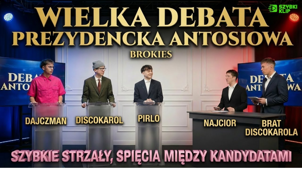 Wielka ANTOSIOWA DEBATA PREZYDENCKA w wykonaniu BROKIES 🔥| DAJCZMAN DISCOKAROL PIRLO