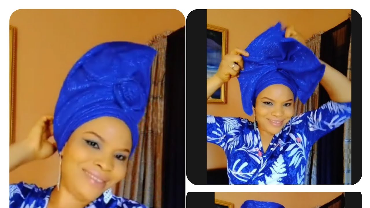 How to tie trending gele style by yourself, beginners friendly #geletutorial #diy #viral