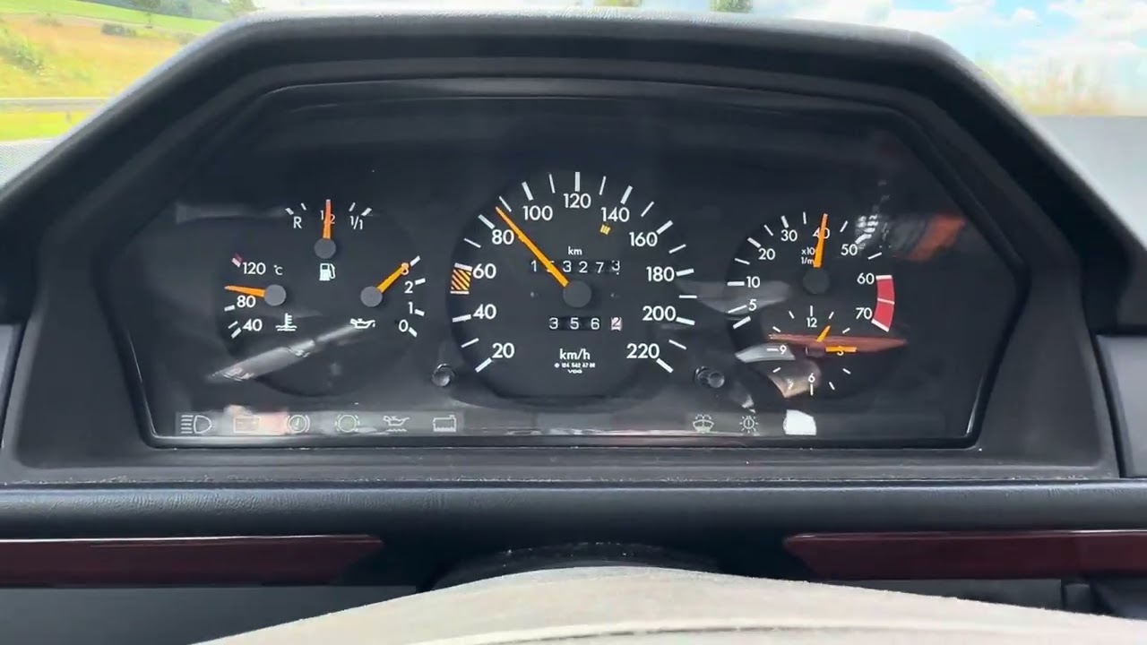 Mercedes W124 200E Vollgas Acceleration 0-100kmh German 118PS 
