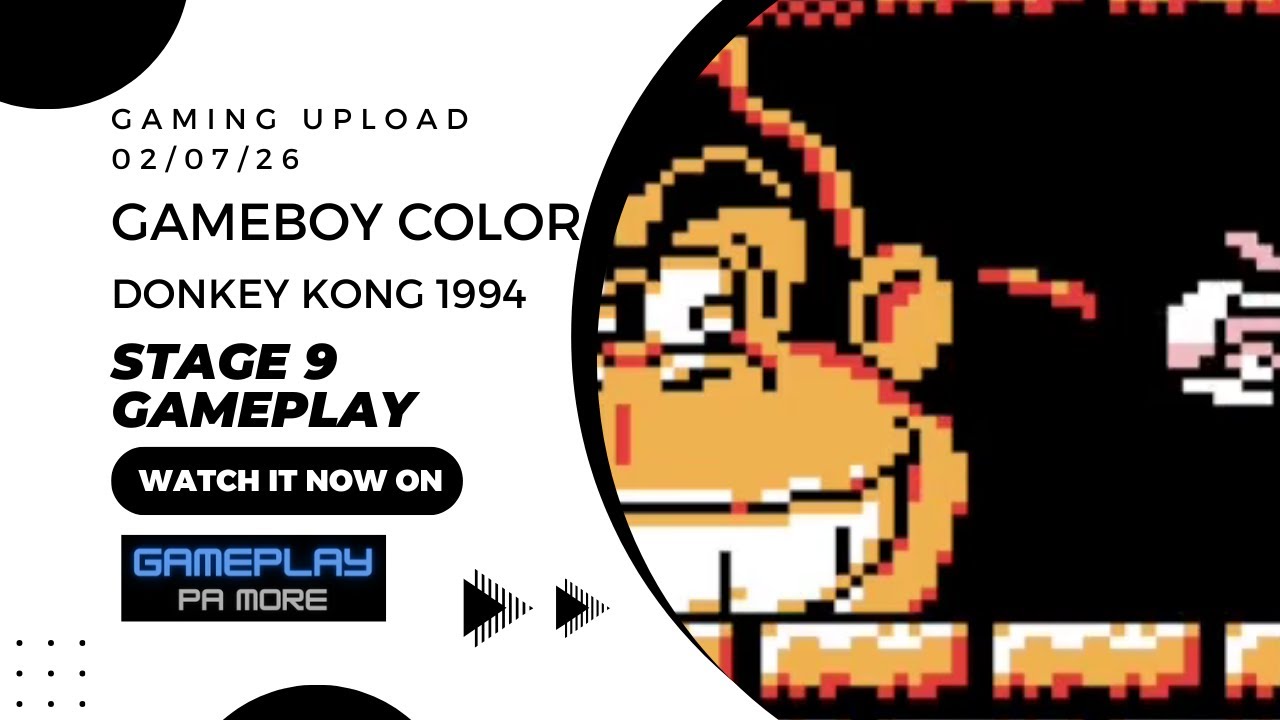 GBC Donkey kong 1994 stage 9 gameplay 20260207