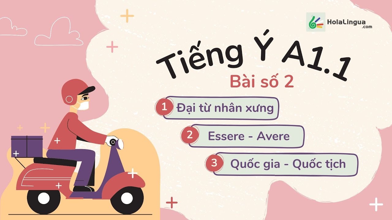 Tiếng Ý A1 - Bài 2: Đại từ nhân xưng - Pronomi personali soggetto & Cách chia Essere / Avere
