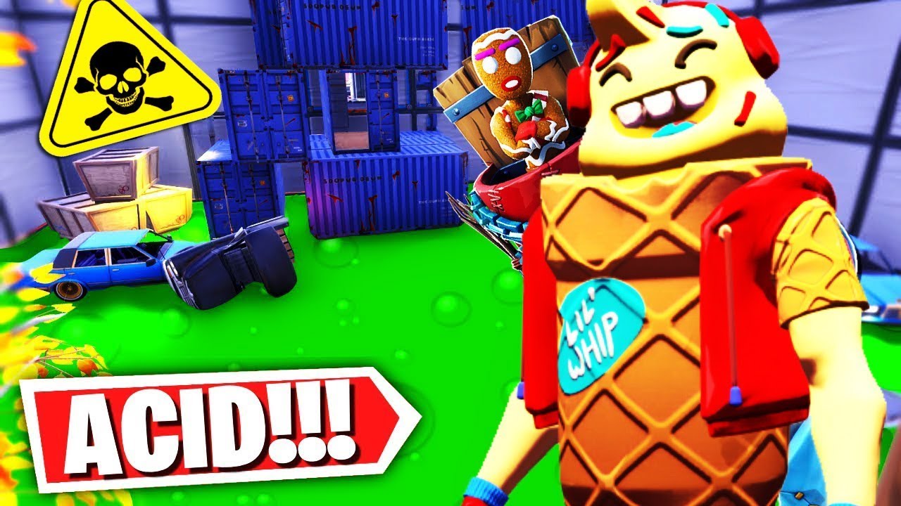 THE FLOOR IS ACID!! FORTNITE RETO PARKOUR | HERNY