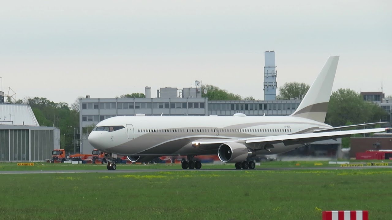 RARE PRIVATE Boeing 767 Takeoff in Bremen | Roman Abramovich Onboard