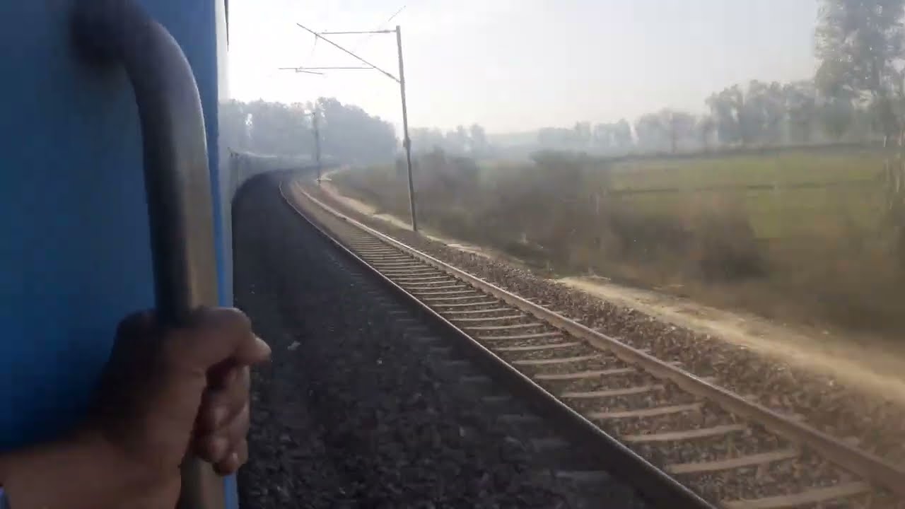 Experience vibrant sights and sounds of #punjab lush countryside, captured on a #train #indiantrain