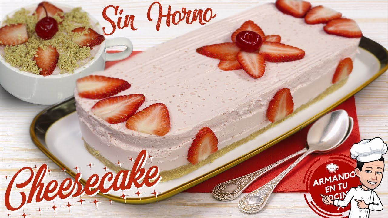 Cheesecake de FRESA Frío SIN HORNO | FÁCIL Y DELICIOSO