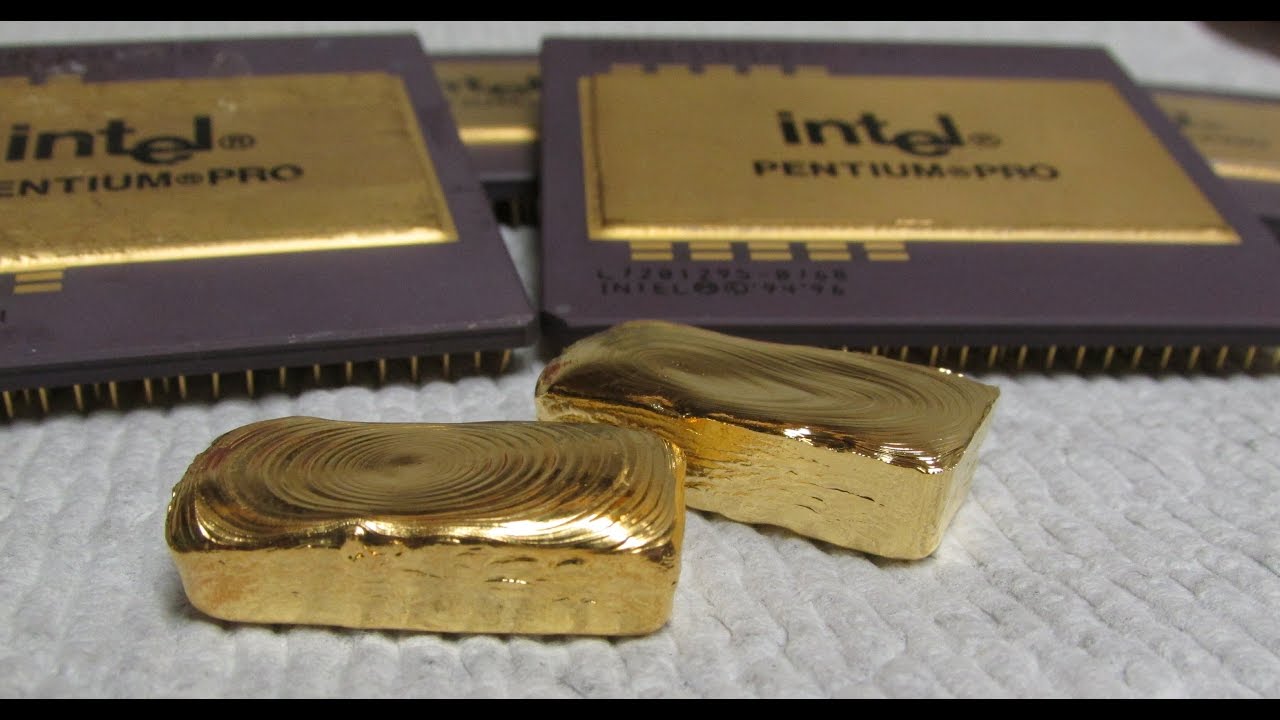 Gold Recovery With Bleach Computer Scrap Pentium Pro CPU