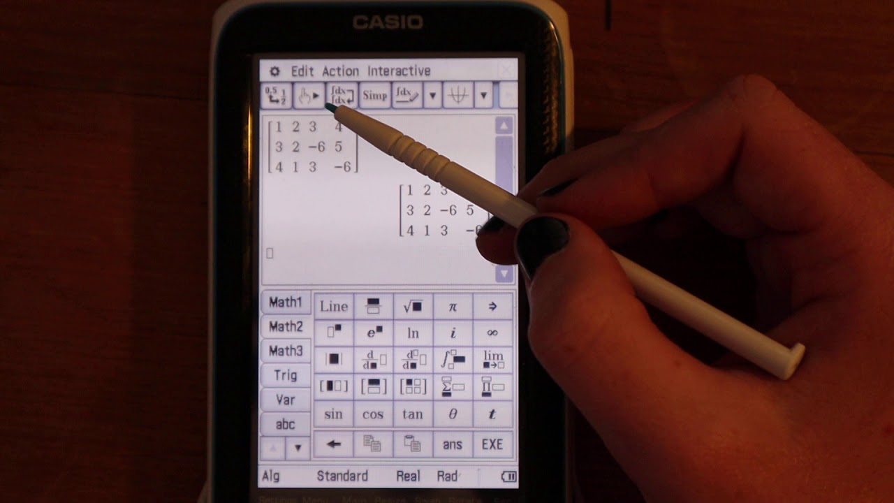 Matrices on Casio Classpad II