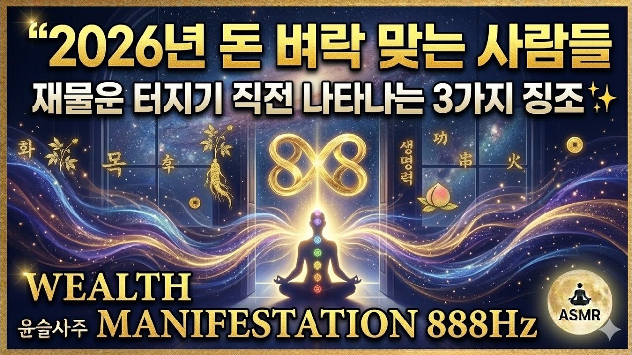 2026년 재물운 터지는 사람들의 3가지 공통점