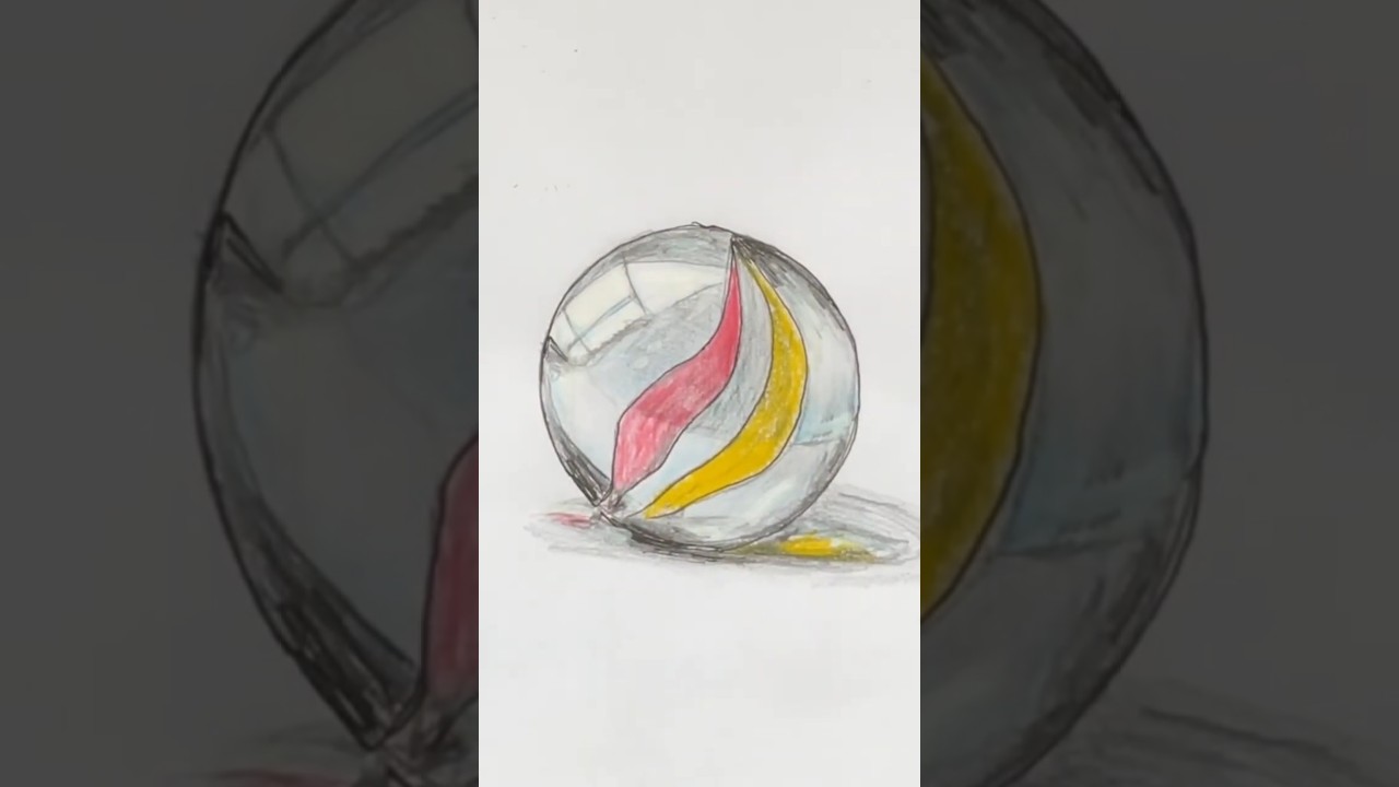Glass Marble. I Challenge you to draw one. 