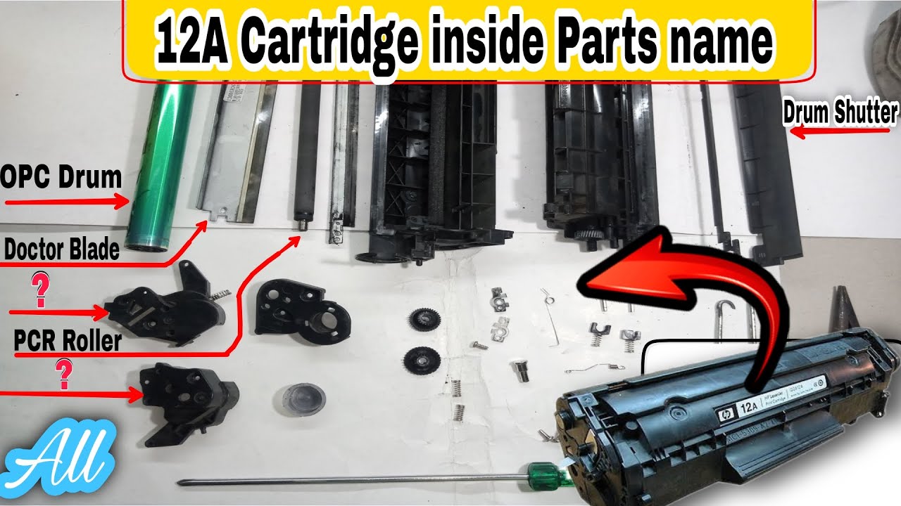 12a cartridge inside parts name | inside parts name all cartridge