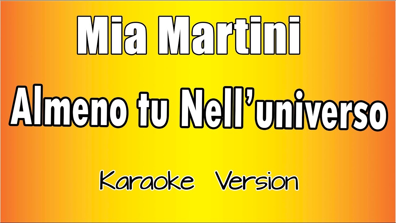 Mia Martini -  Almeno tu nell'universo (Versione Karaoke Academy Italia)