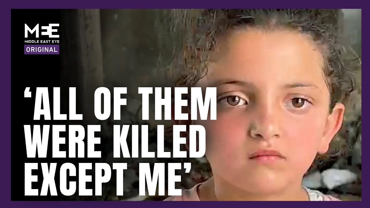 Palestinian child who survived flames following Israeli air strike mourns siblings killed in attack