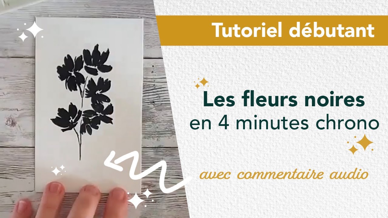 Tuto aquarelle FACILE: Fleurs en Beautés Noires !