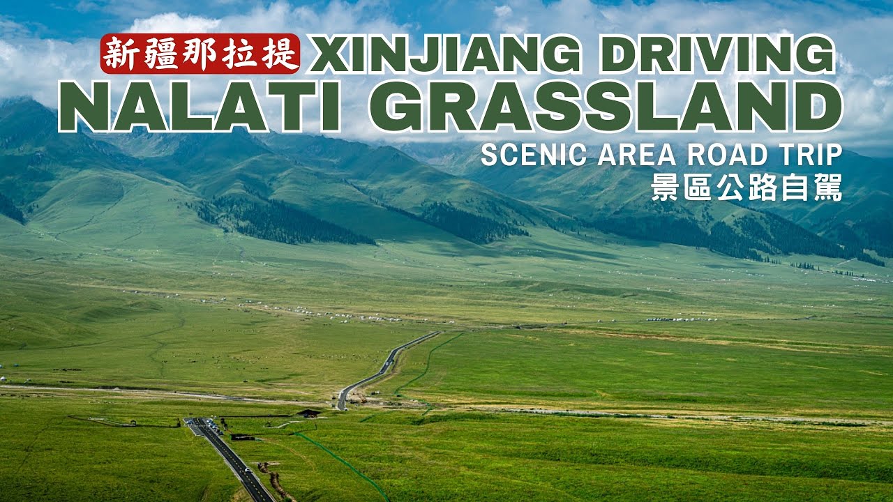在新疆最美丽的草原驾车 - 那拉提草原风景区自驾风光 - 4K60p
