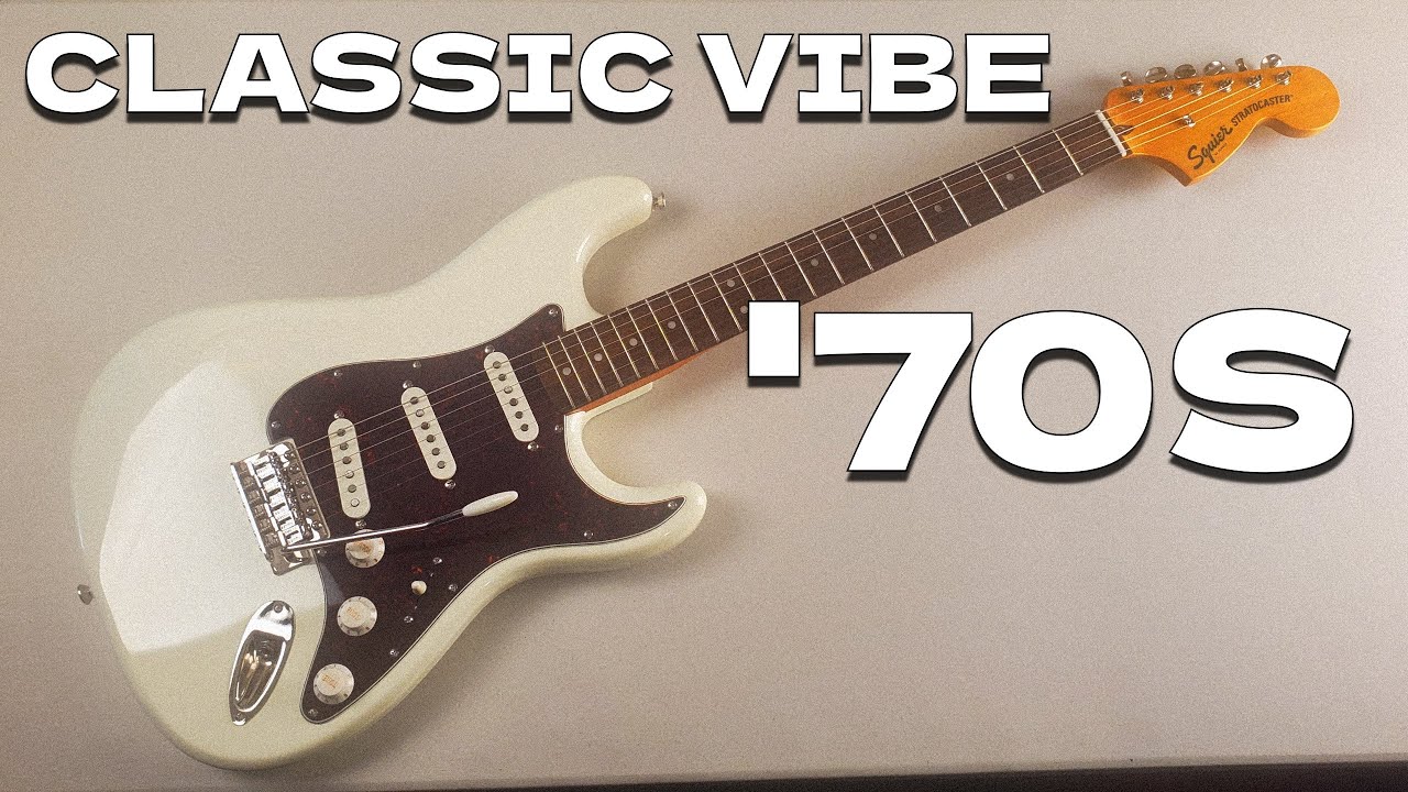 Squier by Fender Classic Vibe '70s Stratocaster Electric Guitar in Olympic White