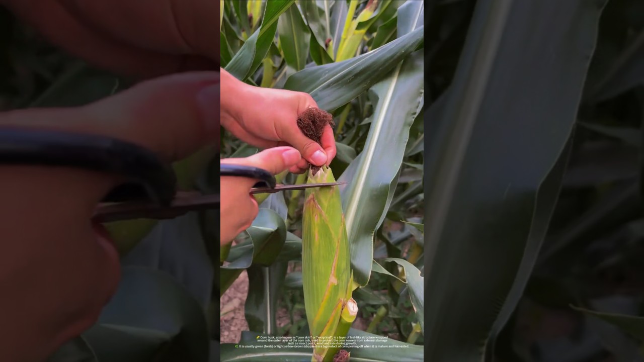 Corn husk #agriculture #farmer #harvest#shorts
