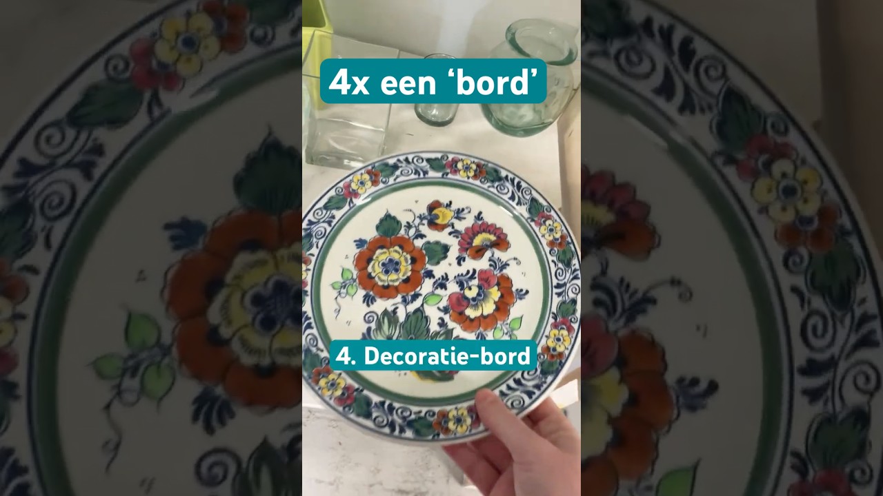 4x een ‘bord’ of wat er voor door mag gaan :-)  