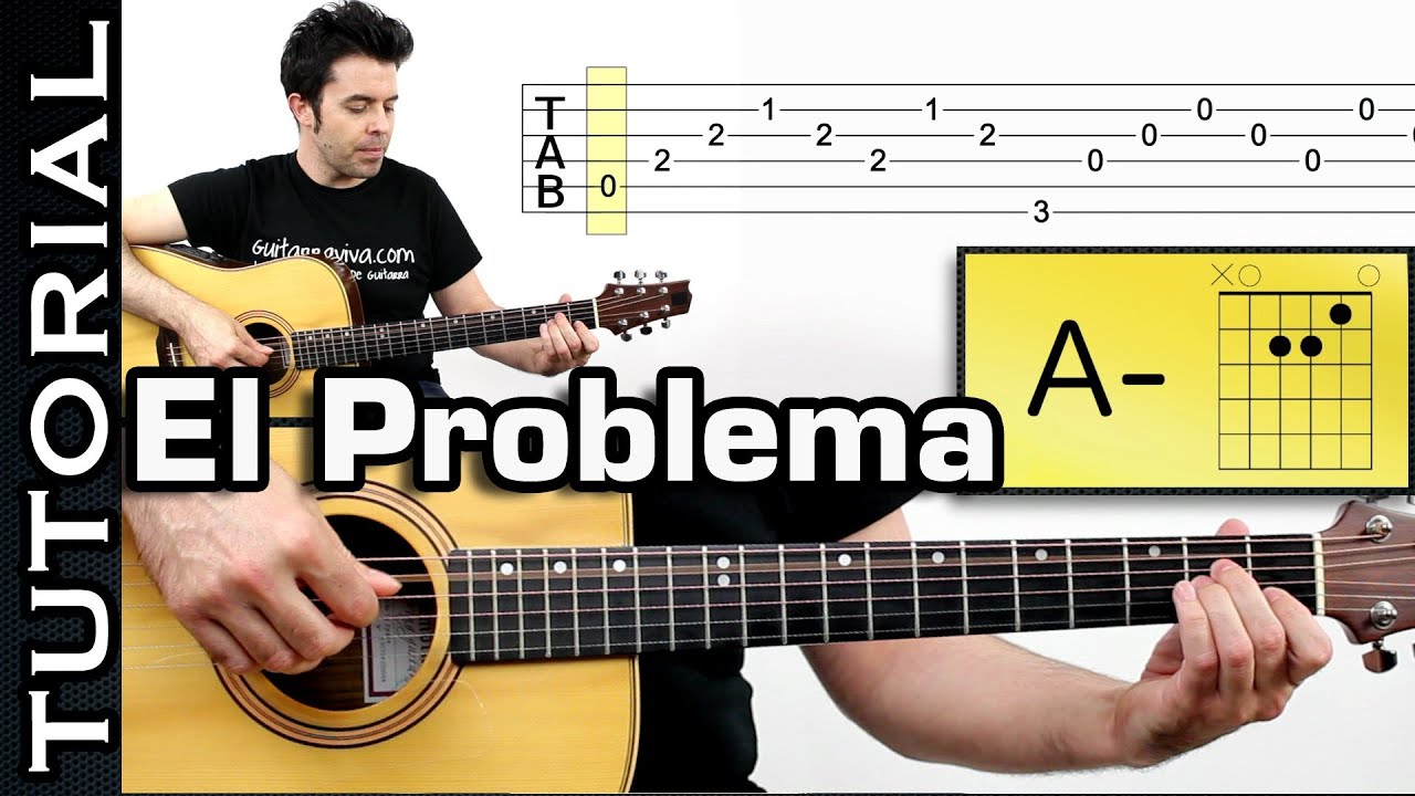 Como tocar EL PROBLEMA de Ricardo Arjona COMPLETO en guitarra acústica o criolla FACIL! COMPLETO