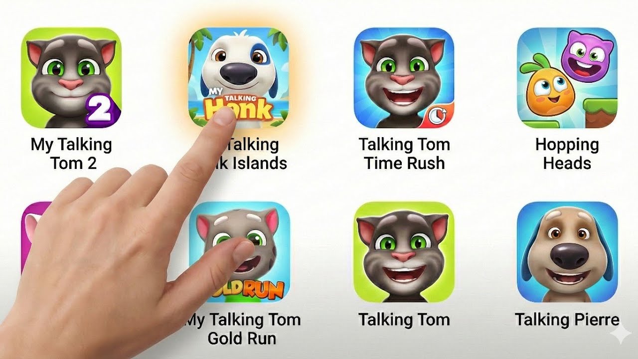 My Talking Tom 2, Hank Islands, Talking Tom Time Rush, Hopping Heads & Slow Mo Run Gameplay!